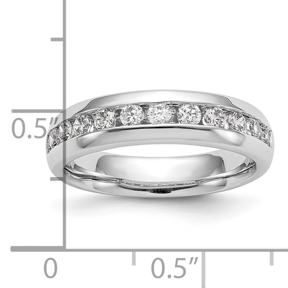 14K White Gold 11-Stone (Holds 11-2.6mm Round) Channel Band Mounting