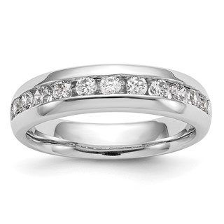 14K White Gold 11-Stone (Holds 11-2.6mm Round) Channel Band Mounting