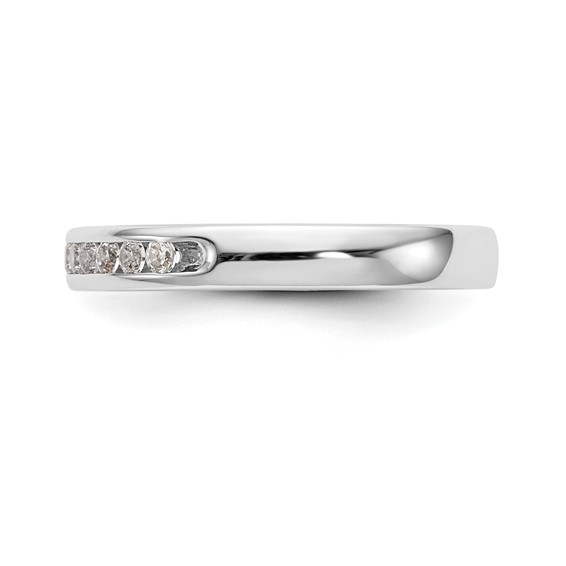 14k White Gold 11-Stone (Holds 11-1.7mm Round) Ladies Channel Band Mounting