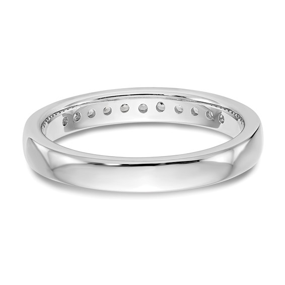 14k White Gold 11-Stone (Holds 11-1.7mm Round) Ladies Channel Band Mounting