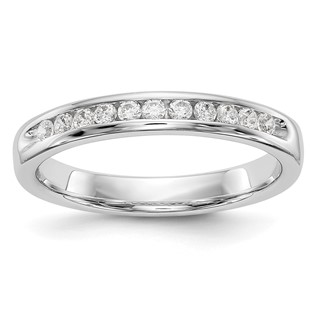 14k White Gold 11-Stone (Holds 11-1.7mm Round) Ladies Channel Band Mounting