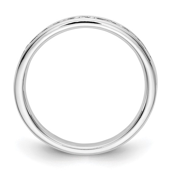 14k White Gold 11-Stone (Holds 11-1.9mm Round) Ladies Channel Band Mounting