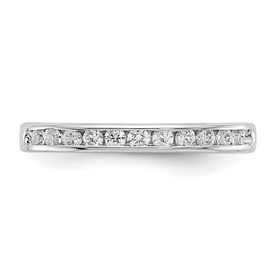 14k White Gold 11-Stone (Holds 11-1.9mm Round) Ladies Channel Band Mounting