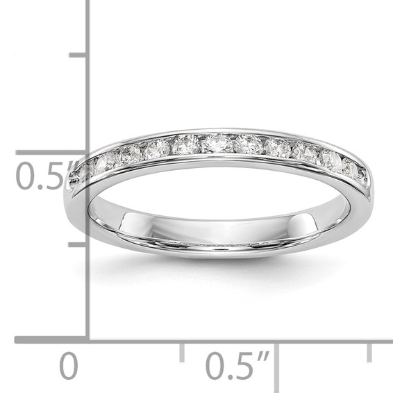 14k White Gold 11-Stone (Holds 11-1.9mm Round) Ladies Channel Band Mounting