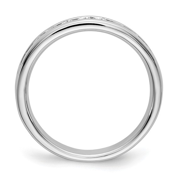 14k White Gold 11-Stone (Holds 11-2.25mm Round) Ladies Channel Band Mounting