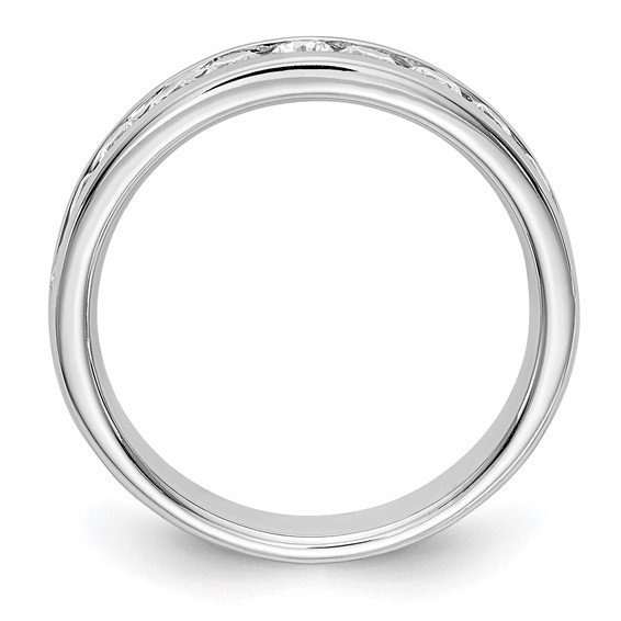 14k White Gold 11-Stone (Holds 11-2.6mm Round) Ladies Channel Band Mounting