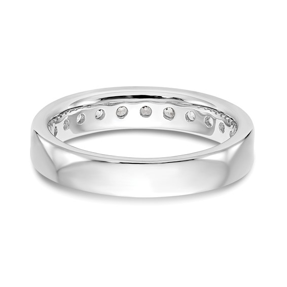 14k White Gold 11-Stone (Holds 11-2.6mm Round) Ladies Channel Band Mounting