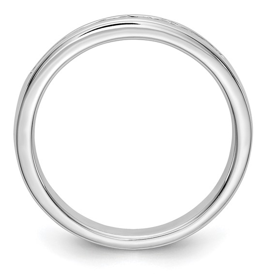 14k White Gold 11-Stone (Holds 11-1.6mm Round) Channel Band Mounting (Closed)