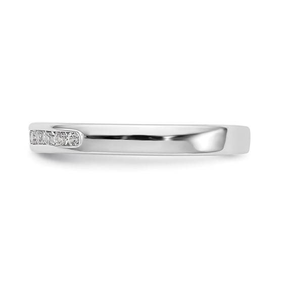 14k White Gold 11-Stone (Holds 11-1.6mm Round) Channel Band Mounting (Closed)