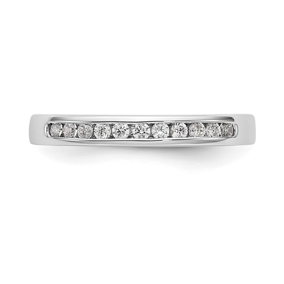 14k White Gold 11-Stone (Holds 11-1.6mm Round) Channel Band Mounting (Closed)