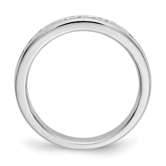 14k White Gold 11-Stone (Holds 11-1.9mm Round) Channel Band Mounting (Closed)