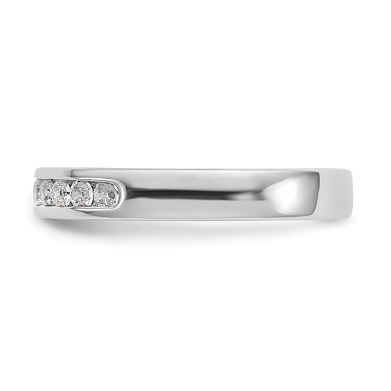 14k White Gold 11-Stone (Holds 11-1.9mm Round) Channel Band Mounting (Closed)