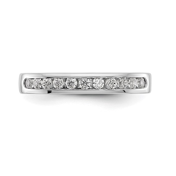 14k White Gold 11-Stone (Holds 11-1.9mm Round) Channel Band Mounting (Closed)