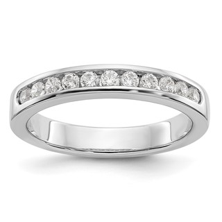 14k White Gold 11-Stone (Holds 11-1.9mm Round) Channel Band Mounting (Closed)