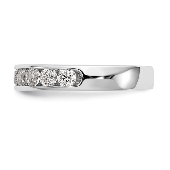 14k White Gold 11-Stone (Holds 11-2.9mm Round) Channel Band Mounting (Closed)