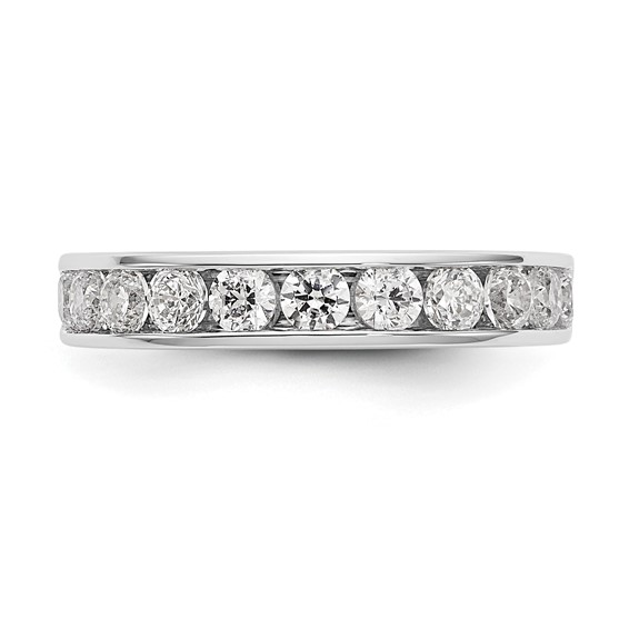 14k White Gold 11-Stone (Holds 11-2.9mm Round) Channel Band Mounting (Closed)