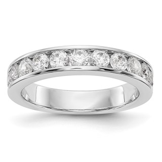 14k White Gold 11-Stone (Holds 11-2.9mm Round) Channel Band Mounting (Closed)