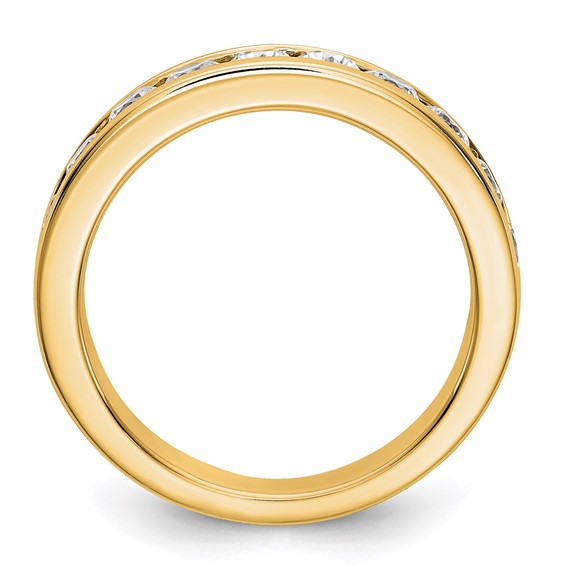 14k Yellow Gold 11-Stone (Holds 11-2.9mm Round) Channel Band Mounting (Closed)