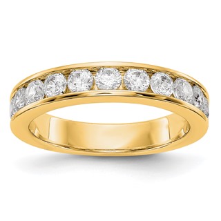 14k Yellow Gold 11-Stone (Holds 11-2.9mm Round) Channel Band Mounting (Closed)