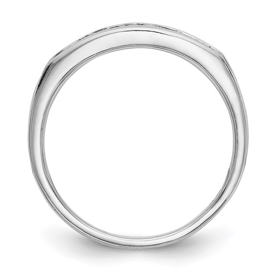 14K White Gold Diamond Channel Band