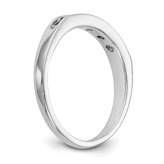 14K White Gold Diamond Channel Band