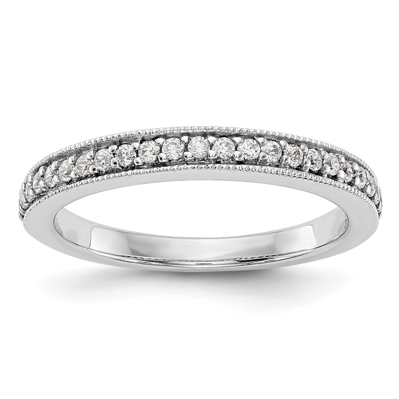 True Origin 14K White Gold 1/4 carat Lab Grown Diamond VS  D E F  Band