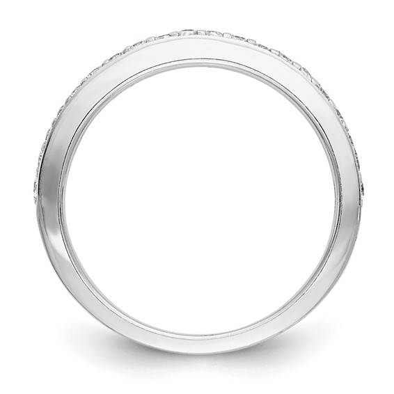 14K White Gold Diamond Band