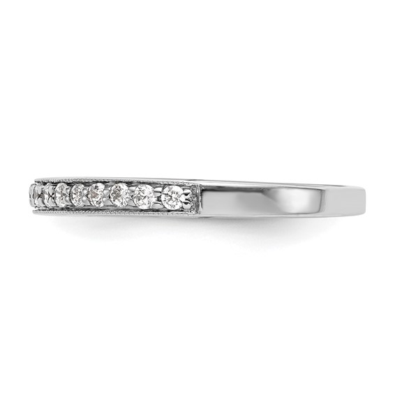 14K White Gold Diamond Band