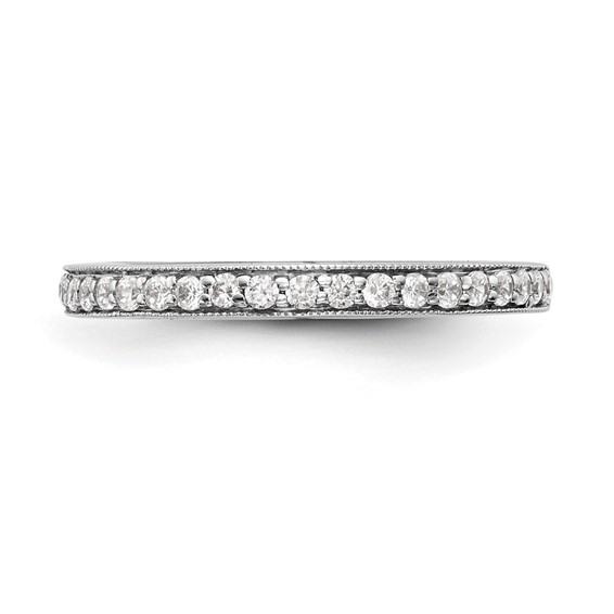 14K White Gold Diamond Band