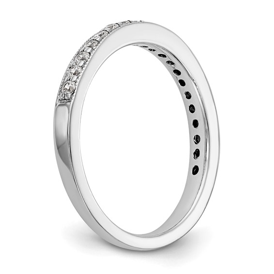 14K White Gold Diamond Band