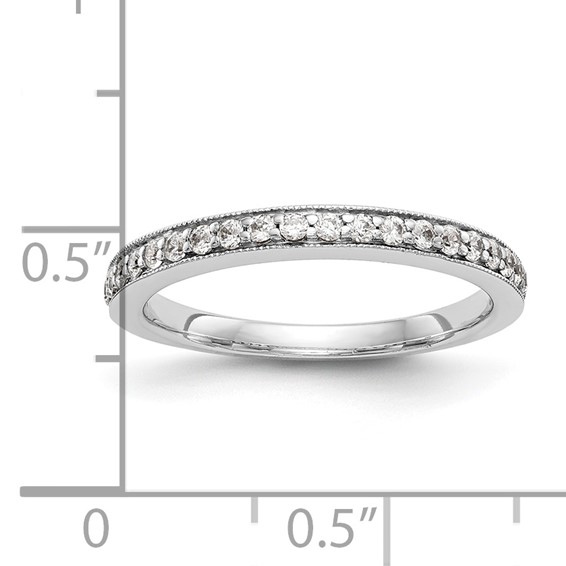 14K White Gold Diamond Band