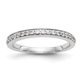 14K White Gold Diamond Band
