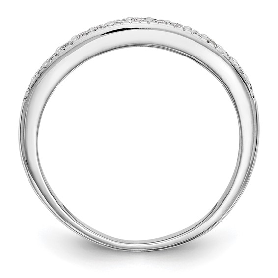 14K White Gold Diamond Band