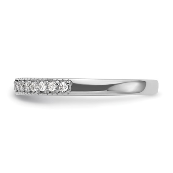 14K White Gold Diamond Band