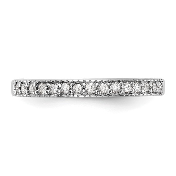 14K White Gold Diamond Band
