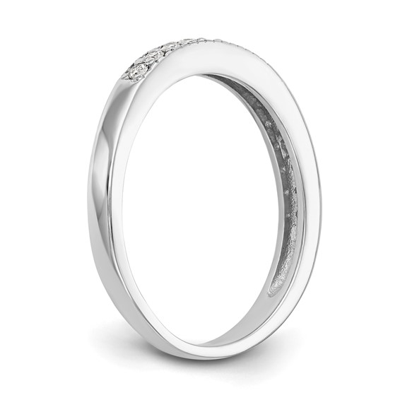 14K White Gold Diamond Band