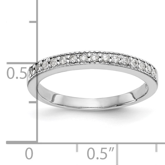 14K White Gold Diamond Band