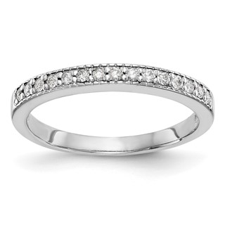 14K White Gold Diamond Band