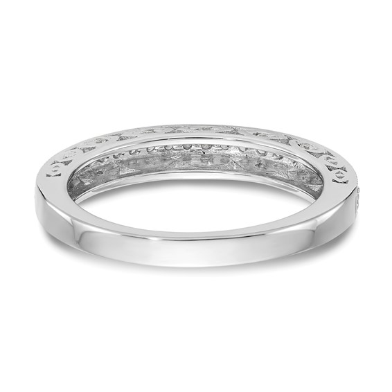 14K White Gold 1/4 carat Diamond Complete Wedding Band