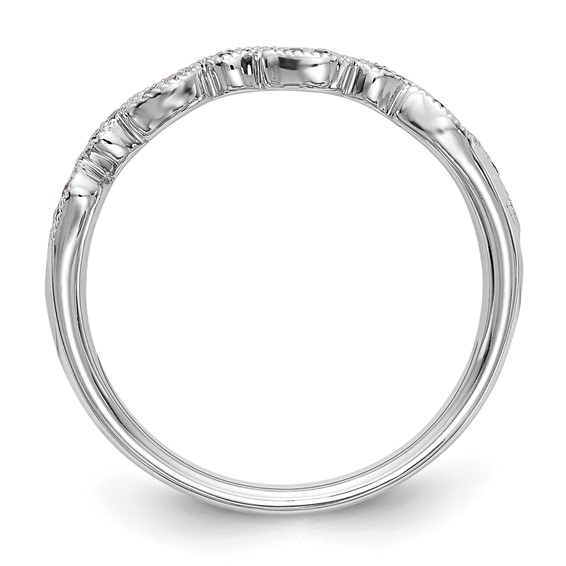 14K White Gold Diamond Band