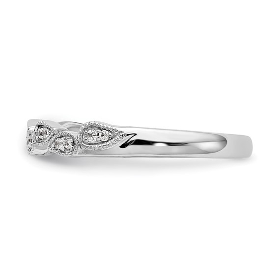 14K White Gold Diamond Band