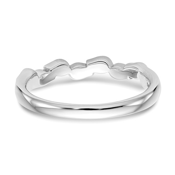 14K White Gold Diamond Band