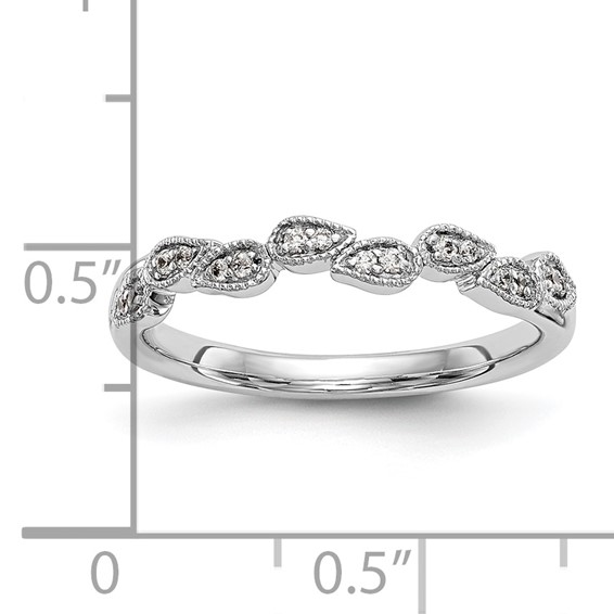 14K White Gold Diamond Band