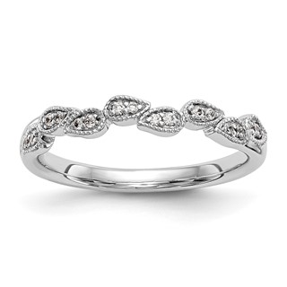 14K White Gold Diamond Band
