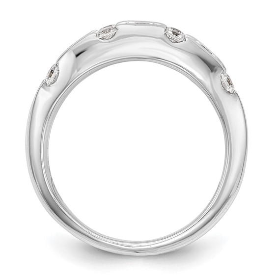 14K White Gold Diamond Band