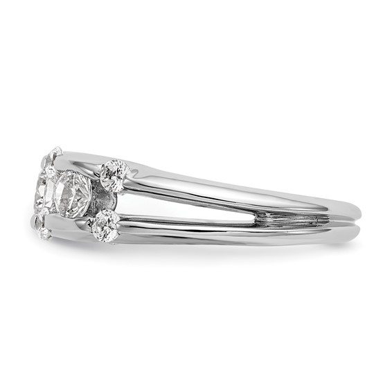 14K White Gold Diamond Band