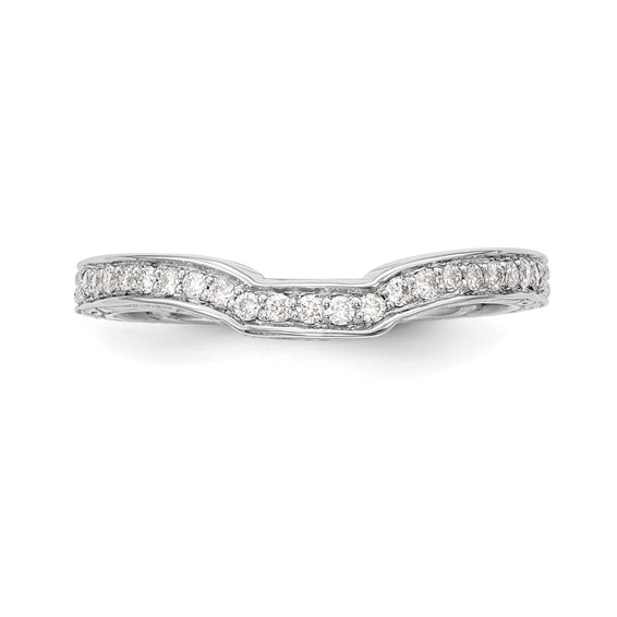 14K White Gold Vintage 1/8 carat Diamond Complete Wedding Band