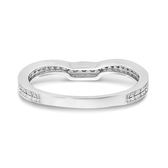 14K White Gold Vintage 1/8 carat Diamond Complete Wedding Band