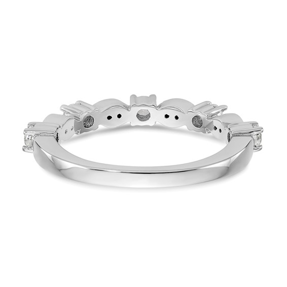 14K White Gold 1/4 carat Diamond Complete Wedding Band