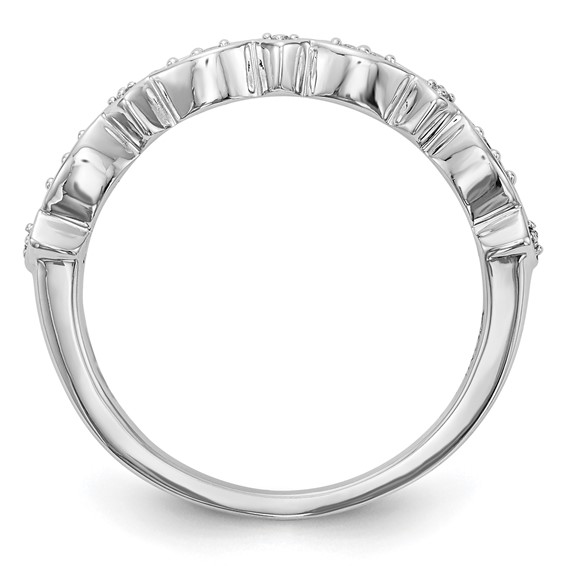 14K White Gold Diamond Band